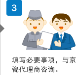 3.填写必要事项，与京瓷代理商咨询。